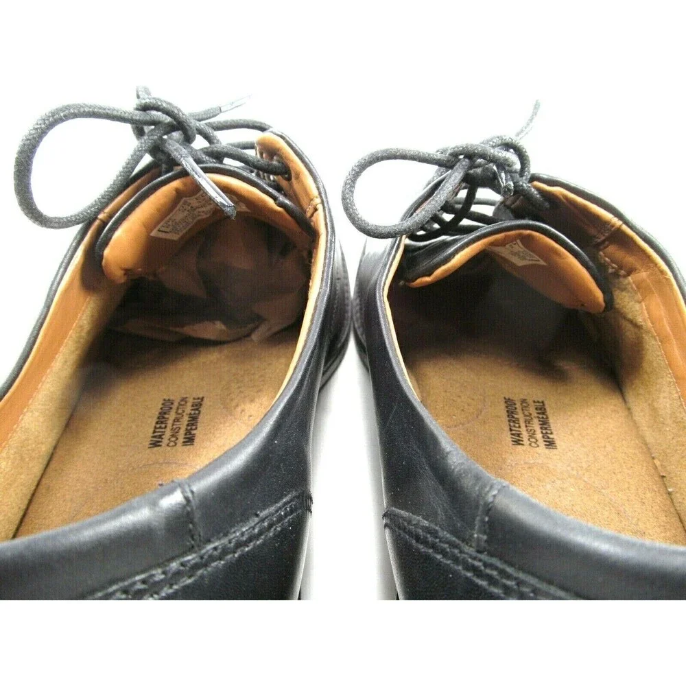 Clarks Oxfords Waterproof  Black Leather Lace Up  Mens Size US 9.5  EU 42.5